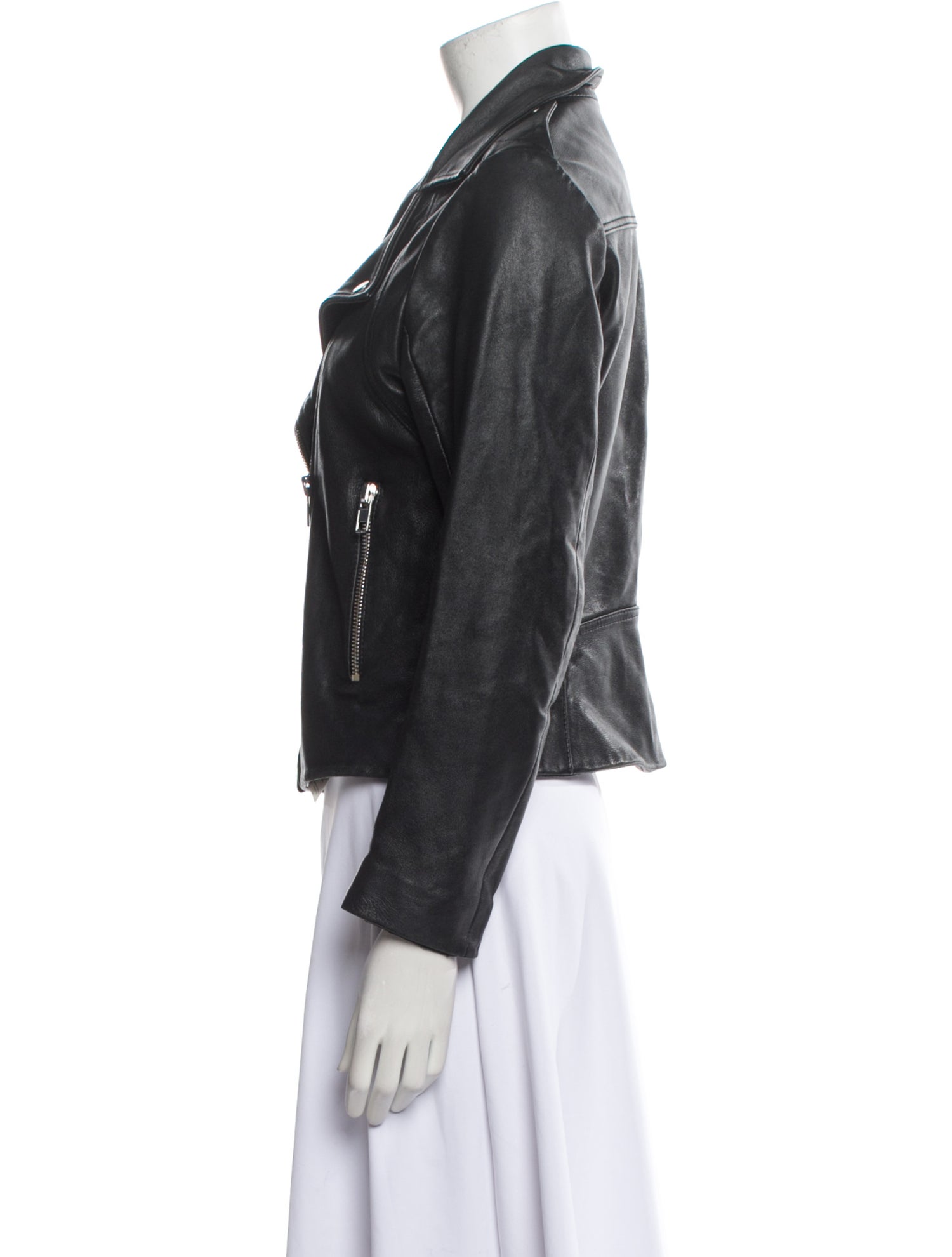 Sandro Leather Biker Jacket