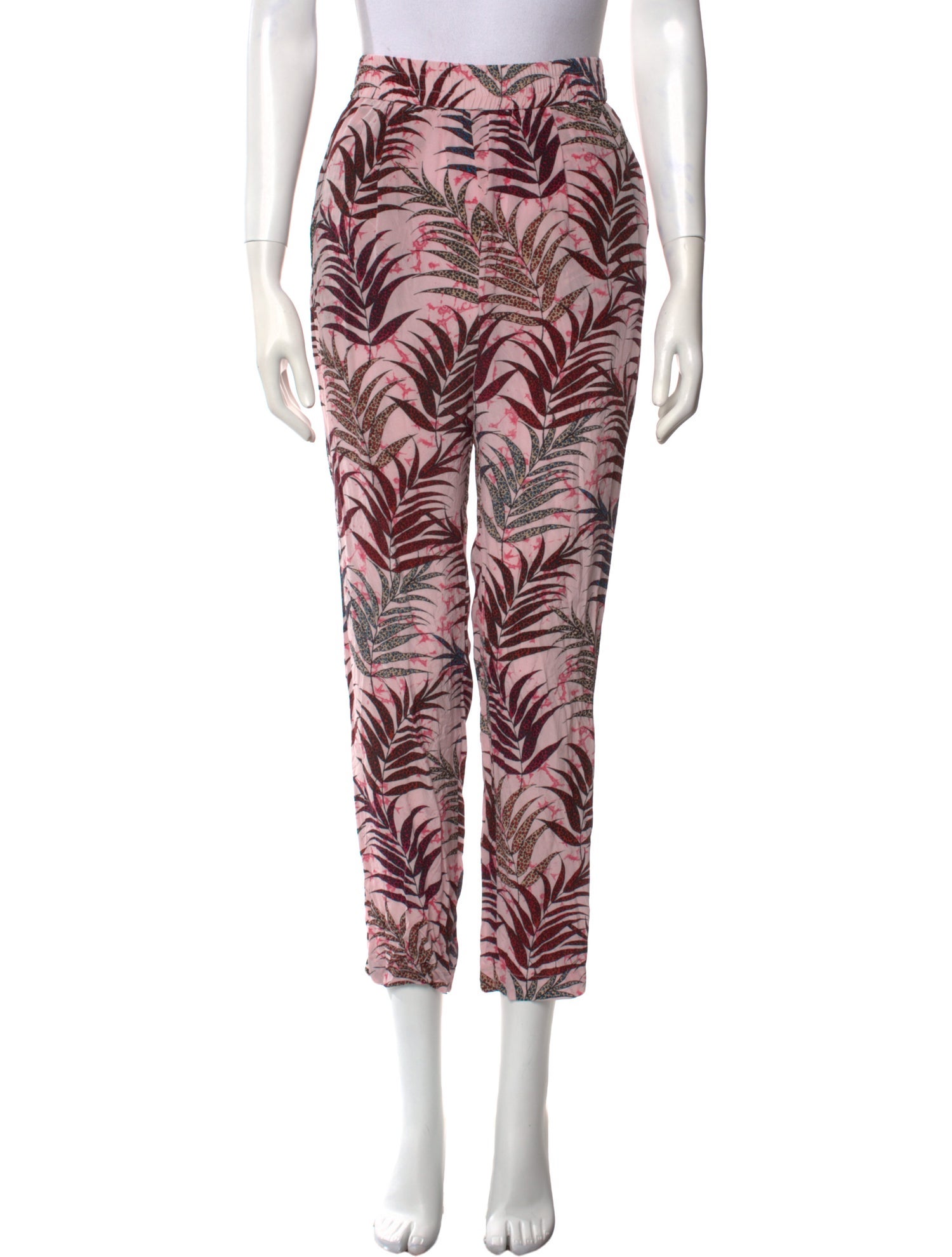 Sandro Silk Straight Leg Pants