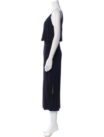 Sandro V-Neck Long Dress