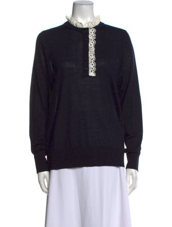 Sandro Mock Neck Long Sleeve Sweatshirt