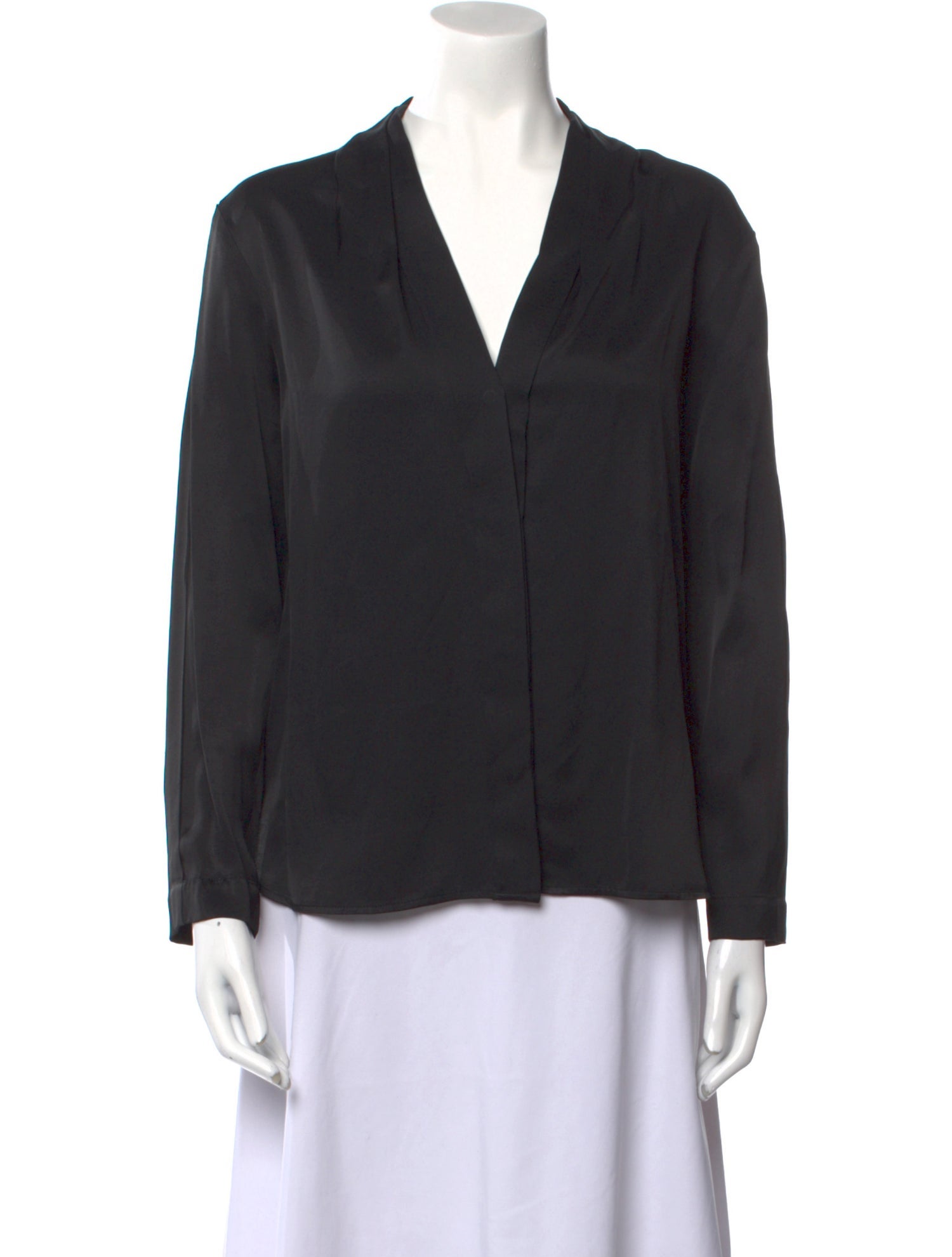 Sandro V-Neck Long Sleeve Blouse