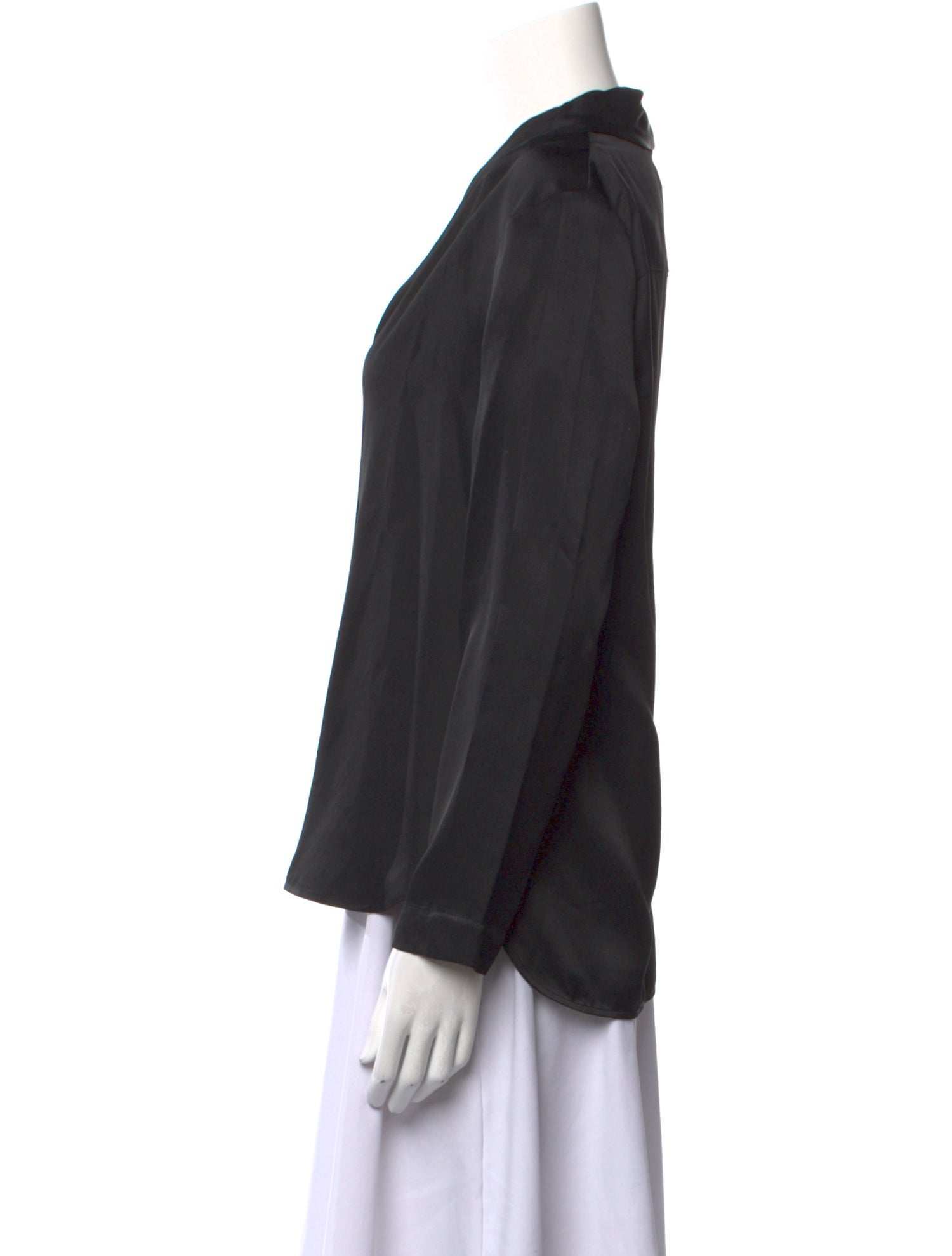 Sandro V-Neck Long Sleeve Blouse