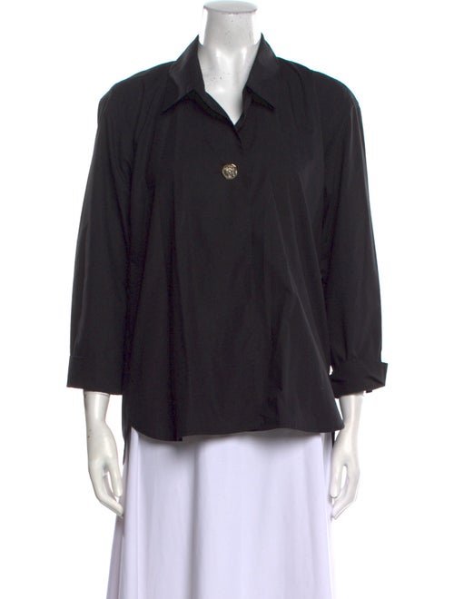 Sandro Three-Quarter Sleeve Button-Up Top