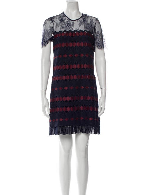 Sandro Lace Pattern Mini Dress