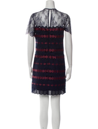 Sandro Lace Pattern Mini Dress