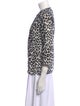 Sandro Silk Animal Print Button-Up Top