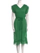 Sandro V-Neck Midi Length Dress