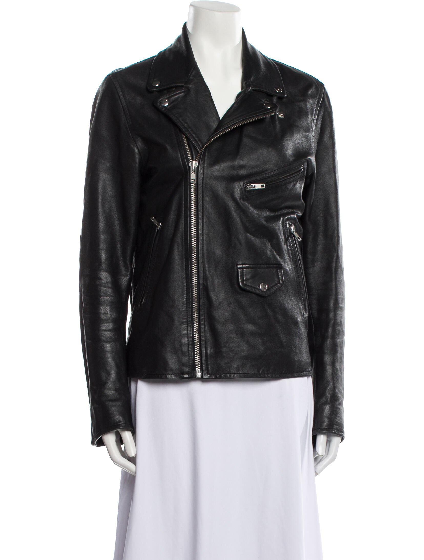 Sandro Leather Biker Jacket