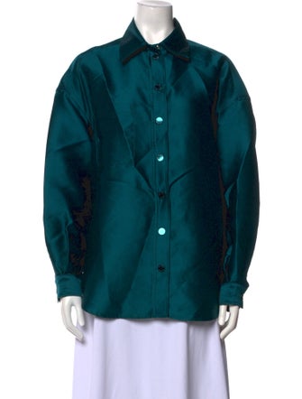 Sandro Long Sleeve Button-Up Top