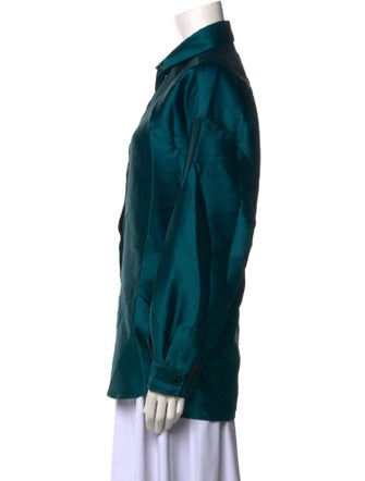 Sandro Long Sleeve Button-Up Top