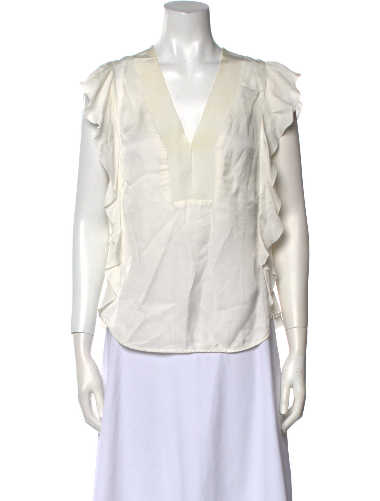 Sandro V-Neck Sleeveless Blouse