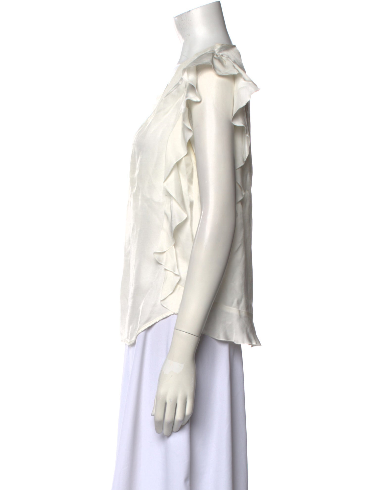 Sandro V-Neck Sleeveless Blouse