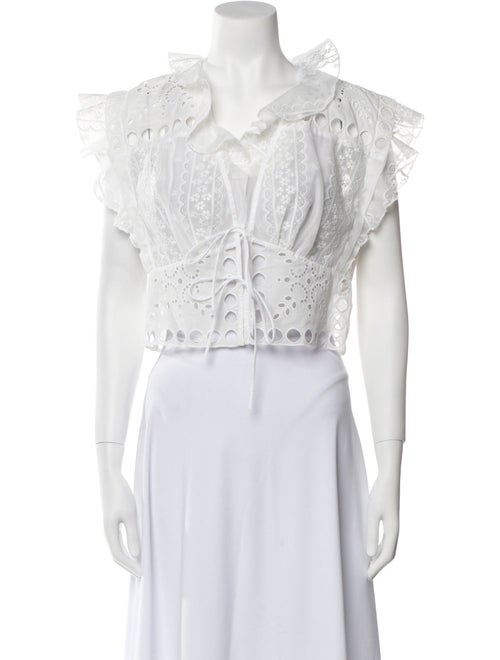 Sandro Cowl Neck Short Sleeve Crop Top