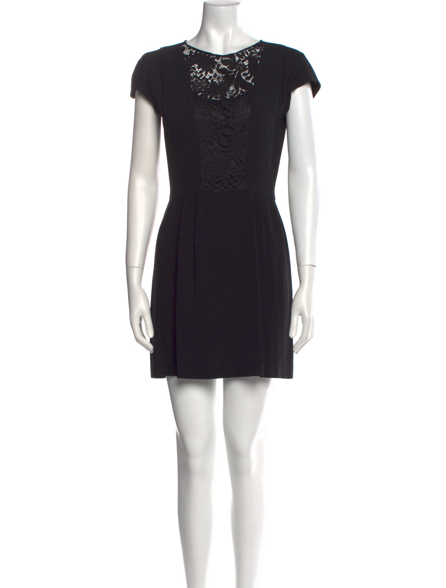 Valentino Virgin Wool Mini Dress - Black Dresses, Clothing