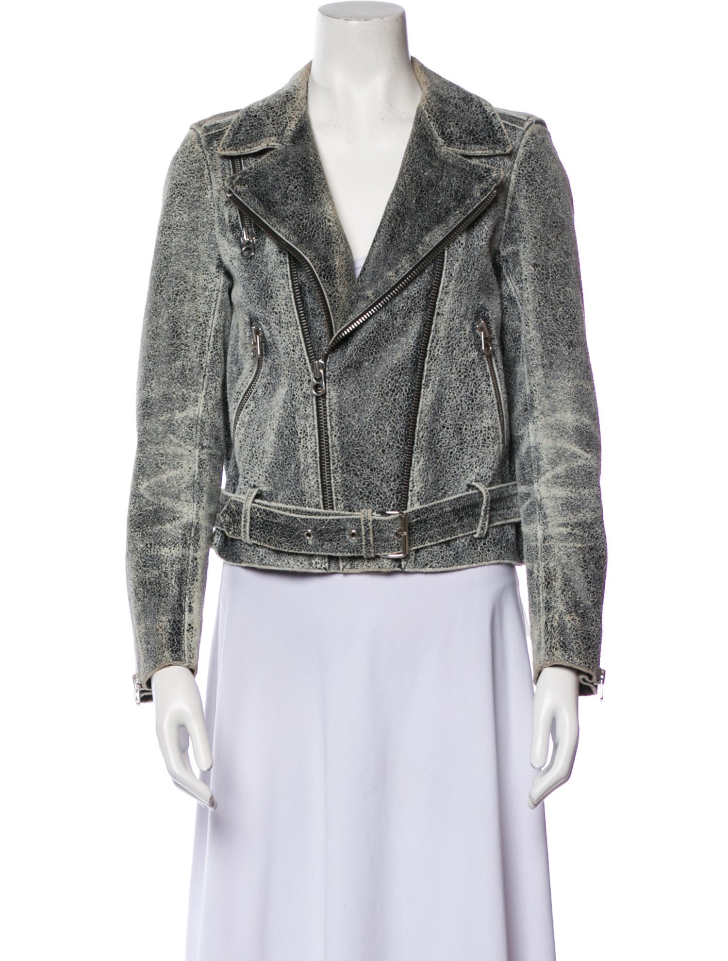 Sandro Leather Biker Jacket