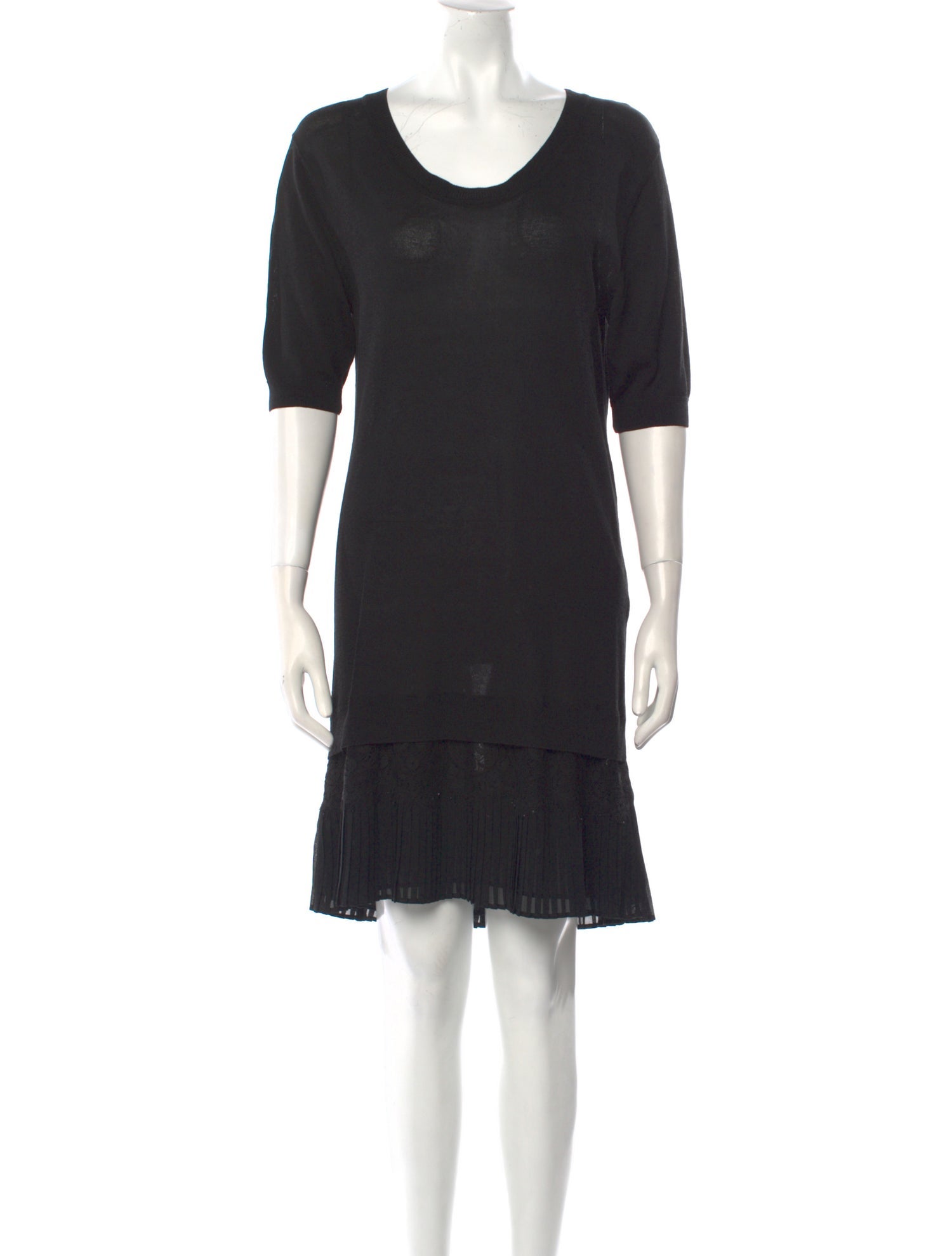 Sandro Scoop Neck Mini Dress