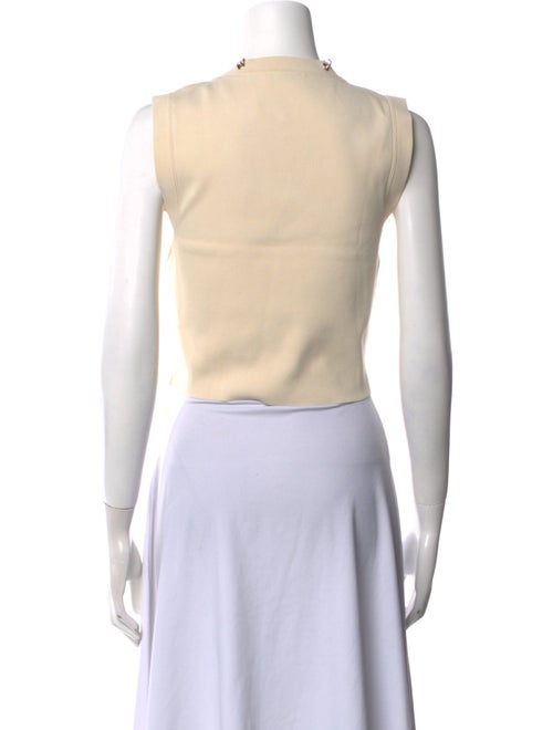 Sandro Crew Neck Sleeveless Crop Top