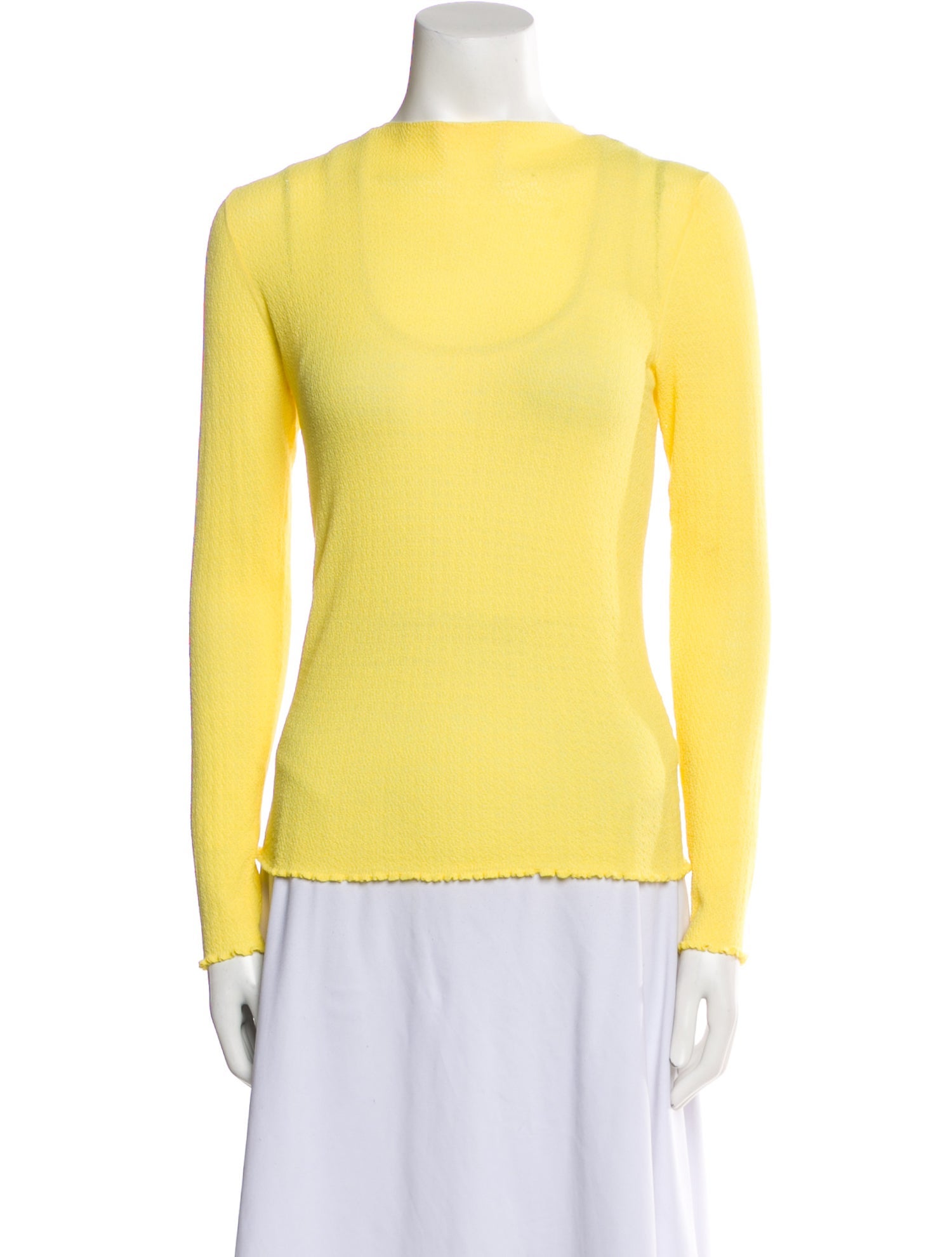 Sandro Mock Neck Long Sleeve Top