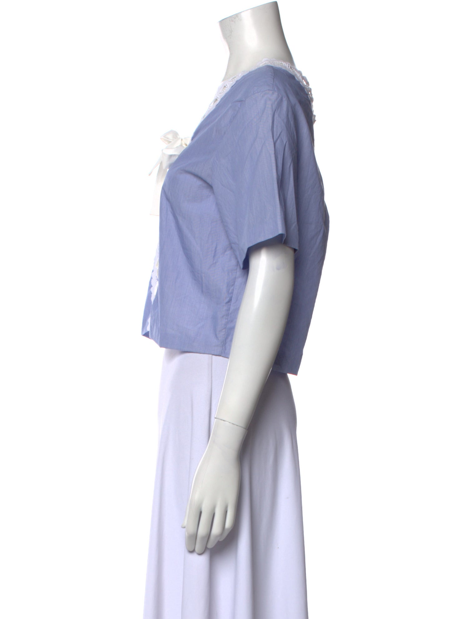 Sandro V-Neck Short Sleeve Crop Top