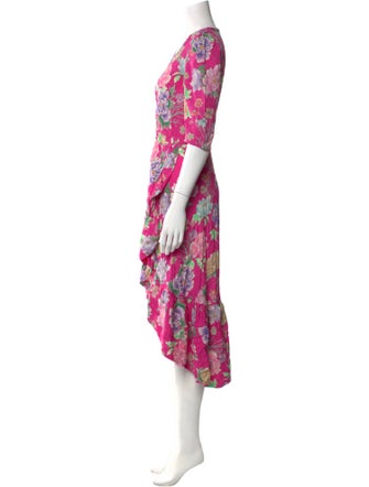 Sandro Floral Print Long Dress
