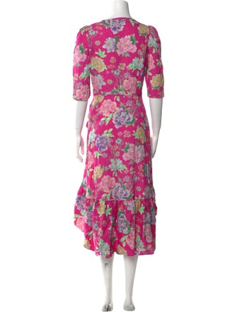 Sandro Floral Print Long Dress