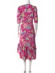Sandro Floral Print Long Dress