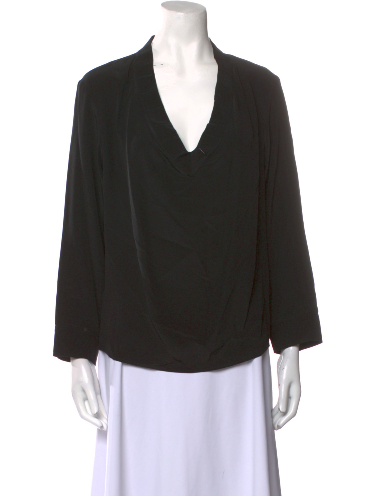 Sandro Silk Cowl Neck Blouse