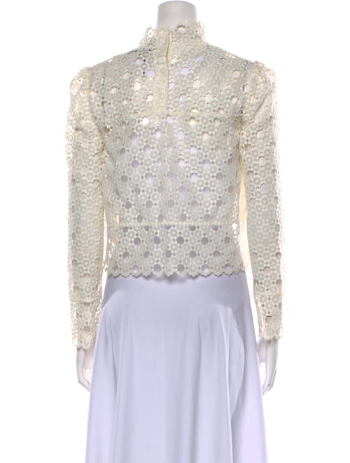 Sandro Mock Neck Long Sleeve Crop Top