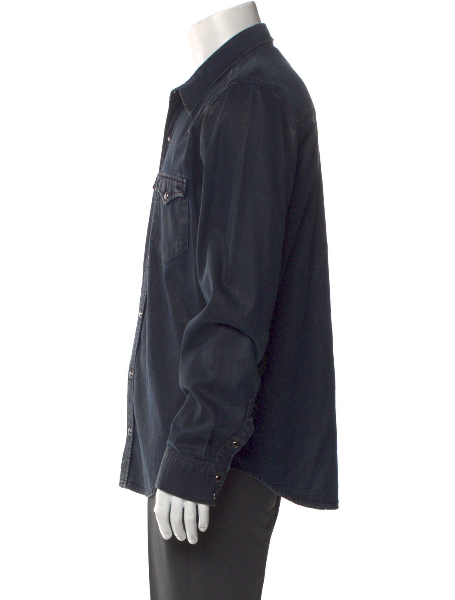 Sandro Long Sleeve Denim Shirt