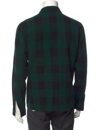 Sandro Plaid Print Long Sleeve Shirt