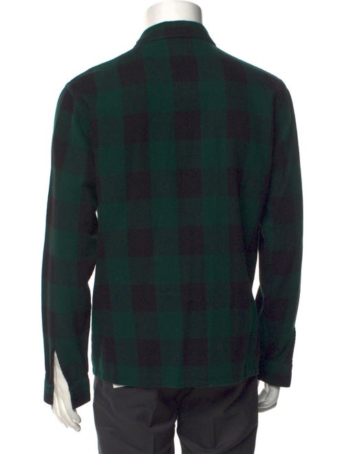 Sandro Plaid Print Long Sleeve Shirt