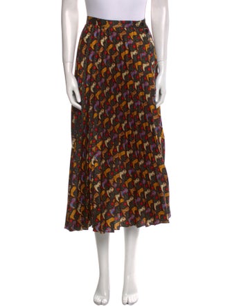 Sandro Printed Midi Length Skirt