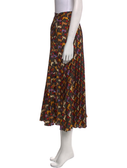 Sandro Printed Midi Length Skirt
