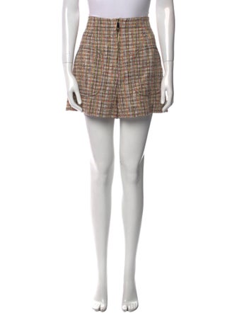 Sandro Tweed Pattern Mini Shorts