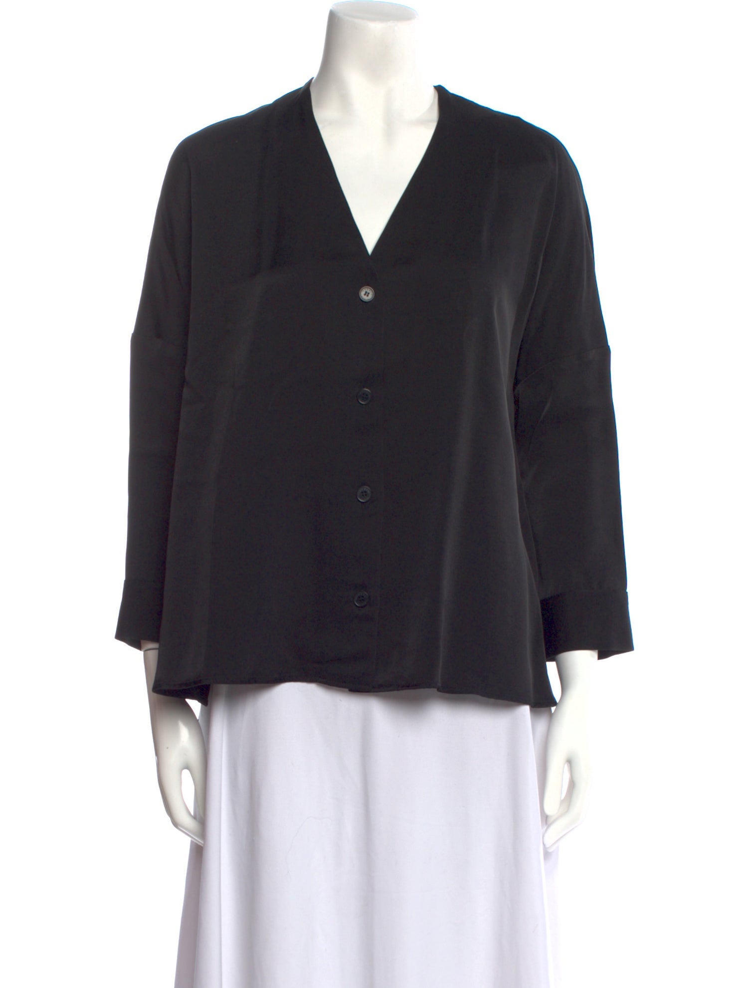 Sandro V-Neck Three-Quarter Sleeve Blouse w/ Tags