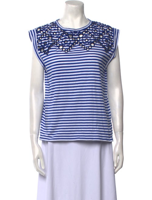 Sandro Striped Crew Neck T-Shirt