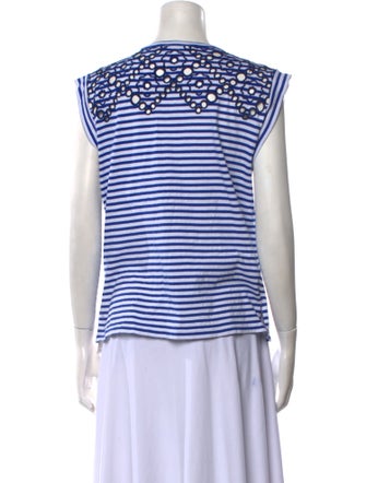 Sandro Striped Crew Neck T-Shirt