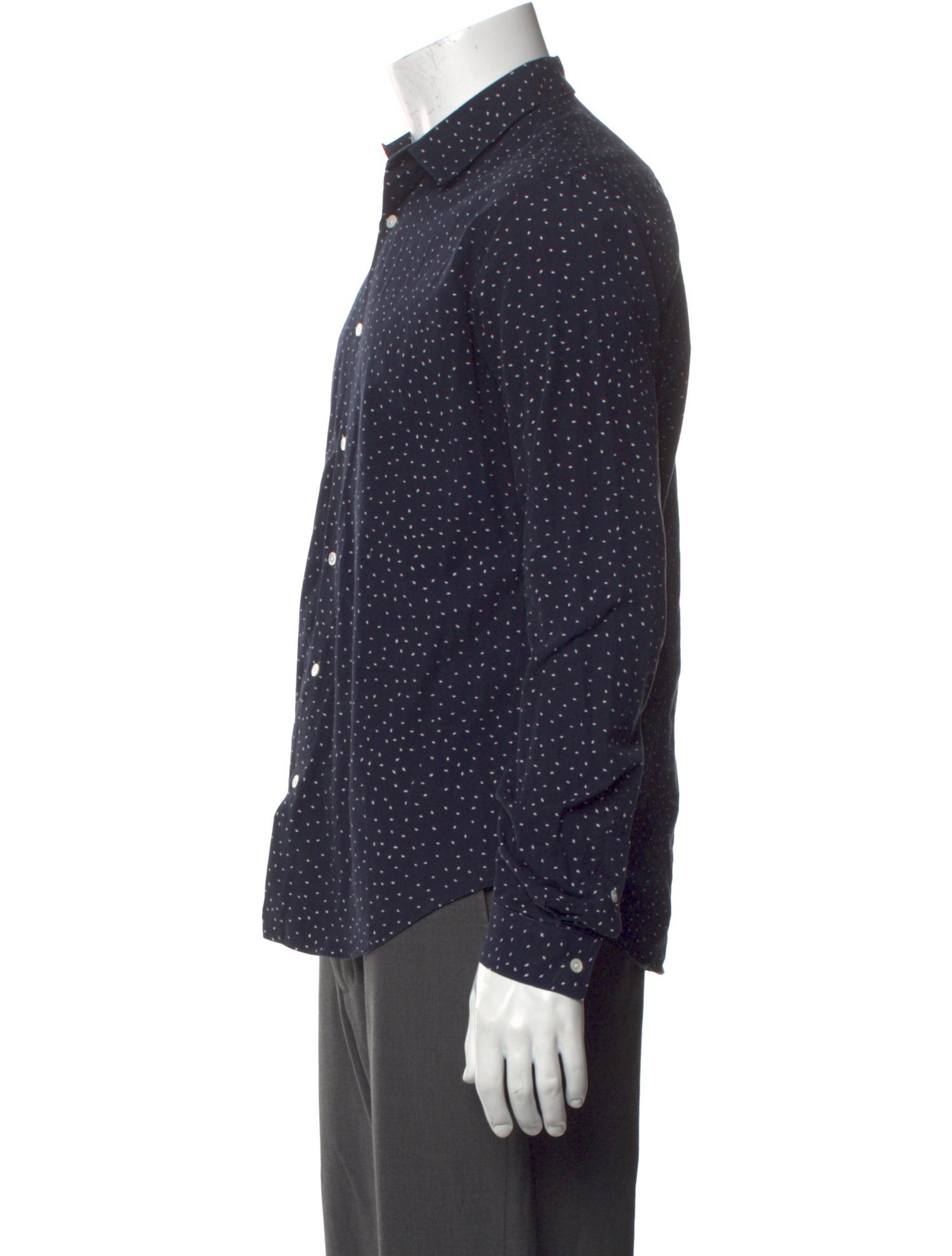 Sandro Polka Dot Print Long Sleeve Shirt