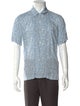 Sandro Floral Print Short Sleeve Shirt