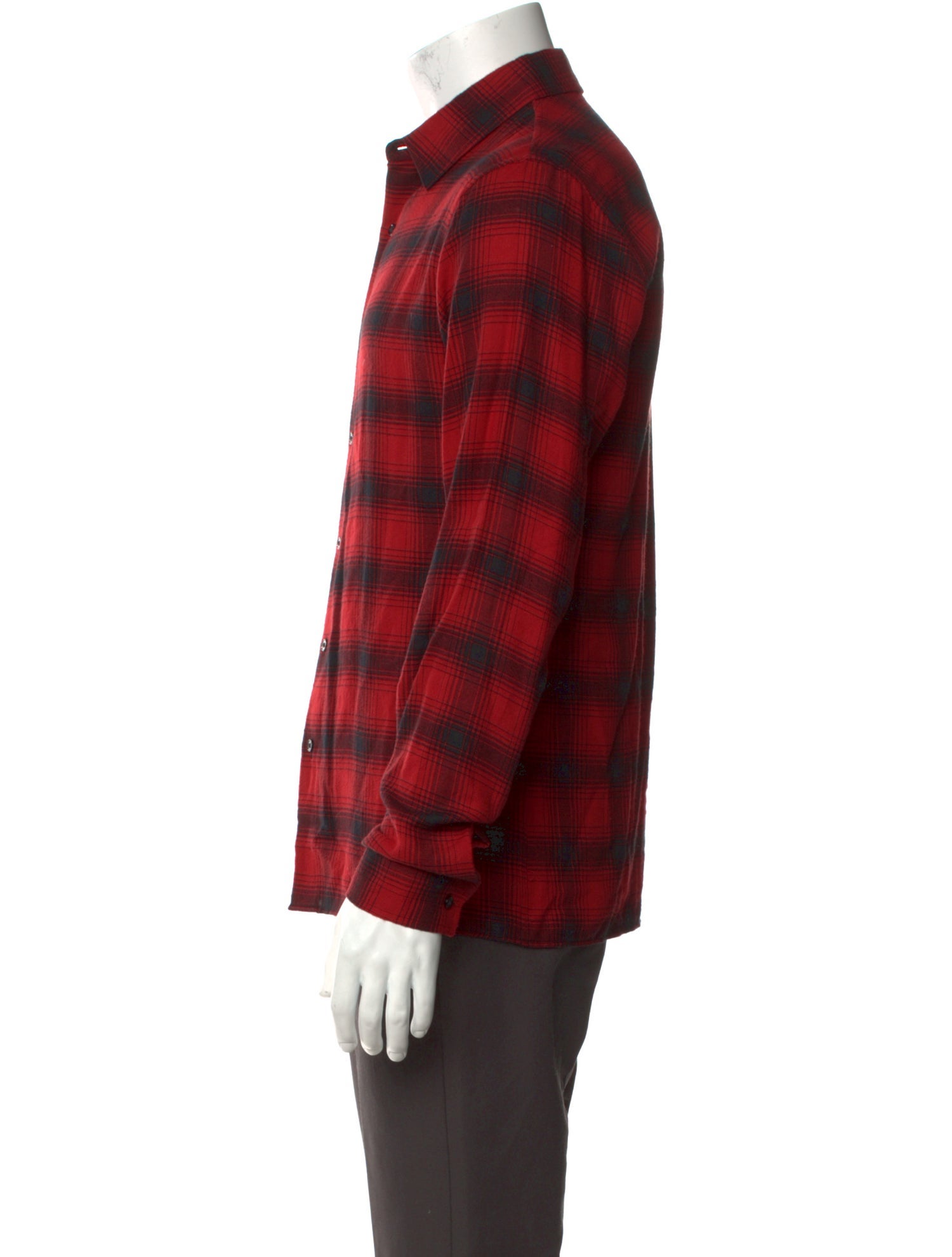 Sandro Plaid Print Long Sleeve Shirt
