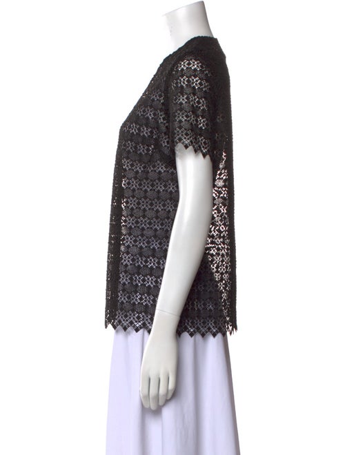 Sandro V-Neck Short Sleeve Blouse