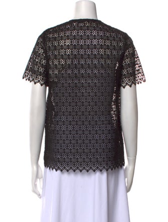 Sandro V-Neck Short Sleeve Blouse