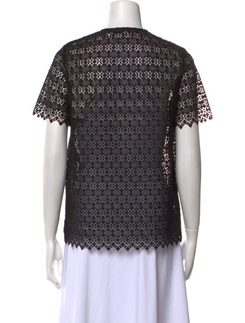 Sandro V-Neck Short Sleeve Blouse