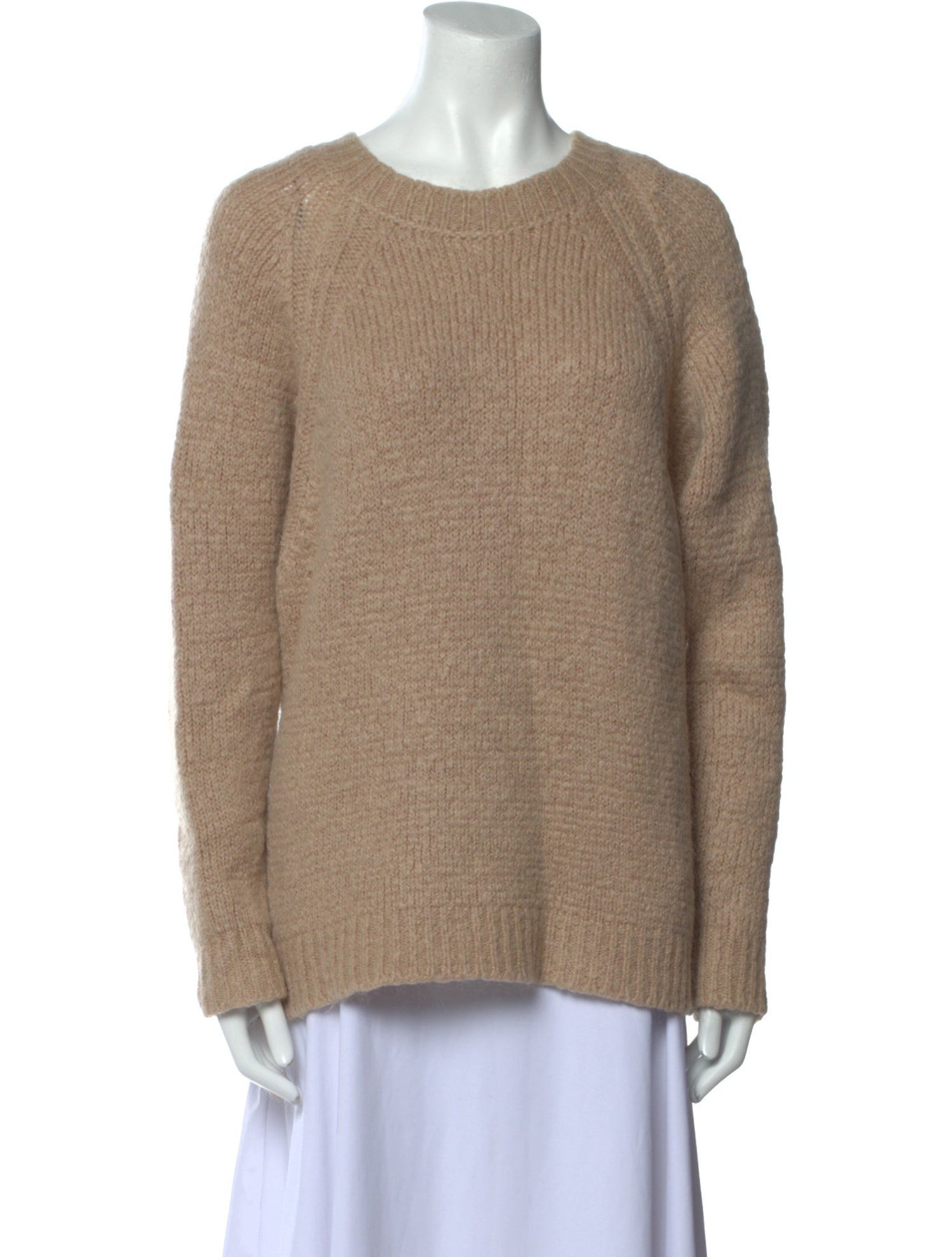 Sandro Camel Hair Scoop Neck Sweater