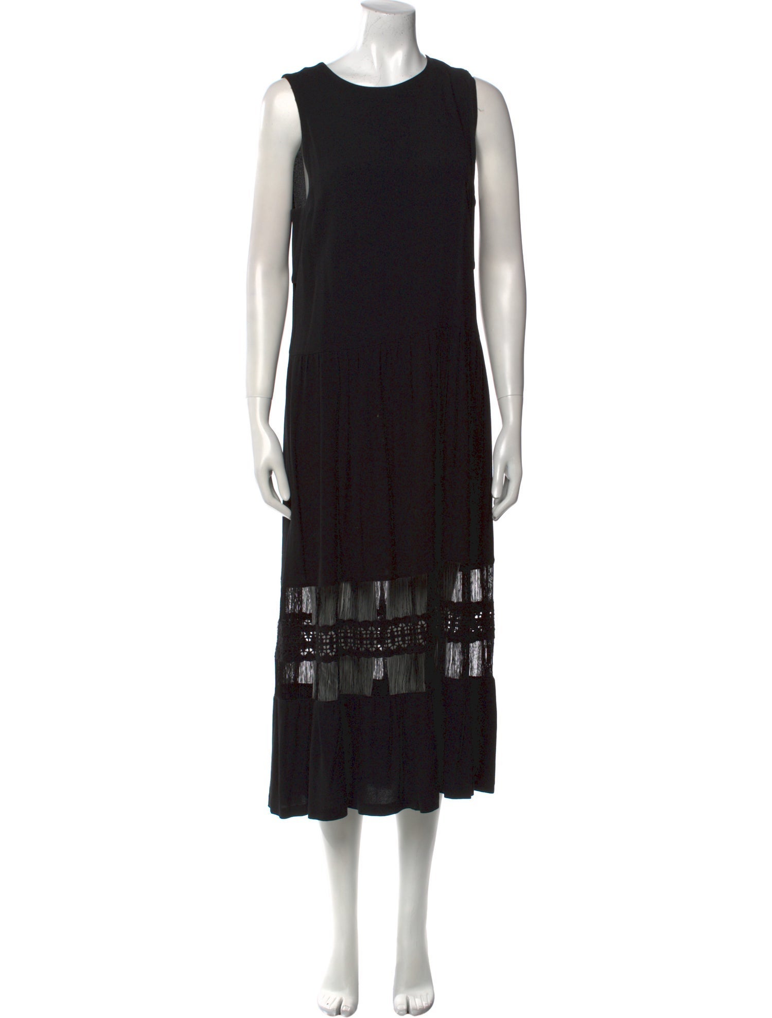 Sandro Crew Neck Long Dress