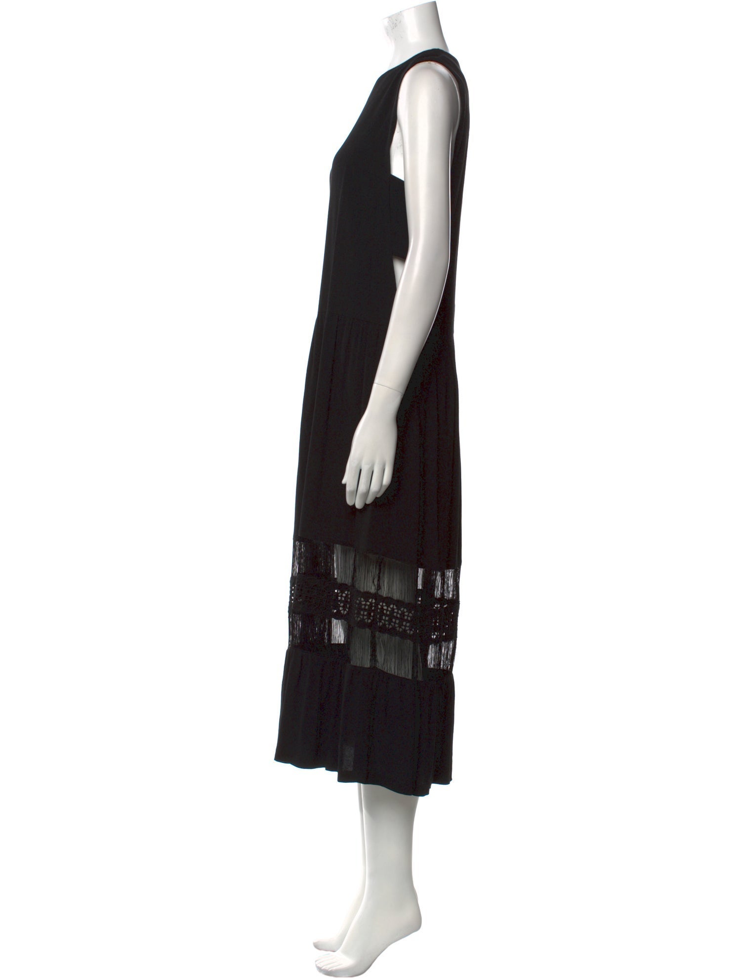 Sandro Crew Neck Long Dress