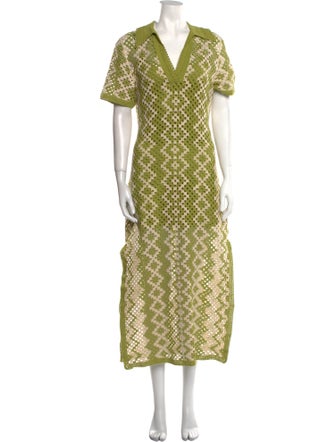 Sandro Printed Long Dress