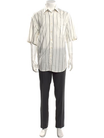 Sandro Casual Shirts Striped Short Sleeve Shirt XL