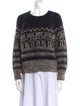Sandro Printed Crew Neck Sweater