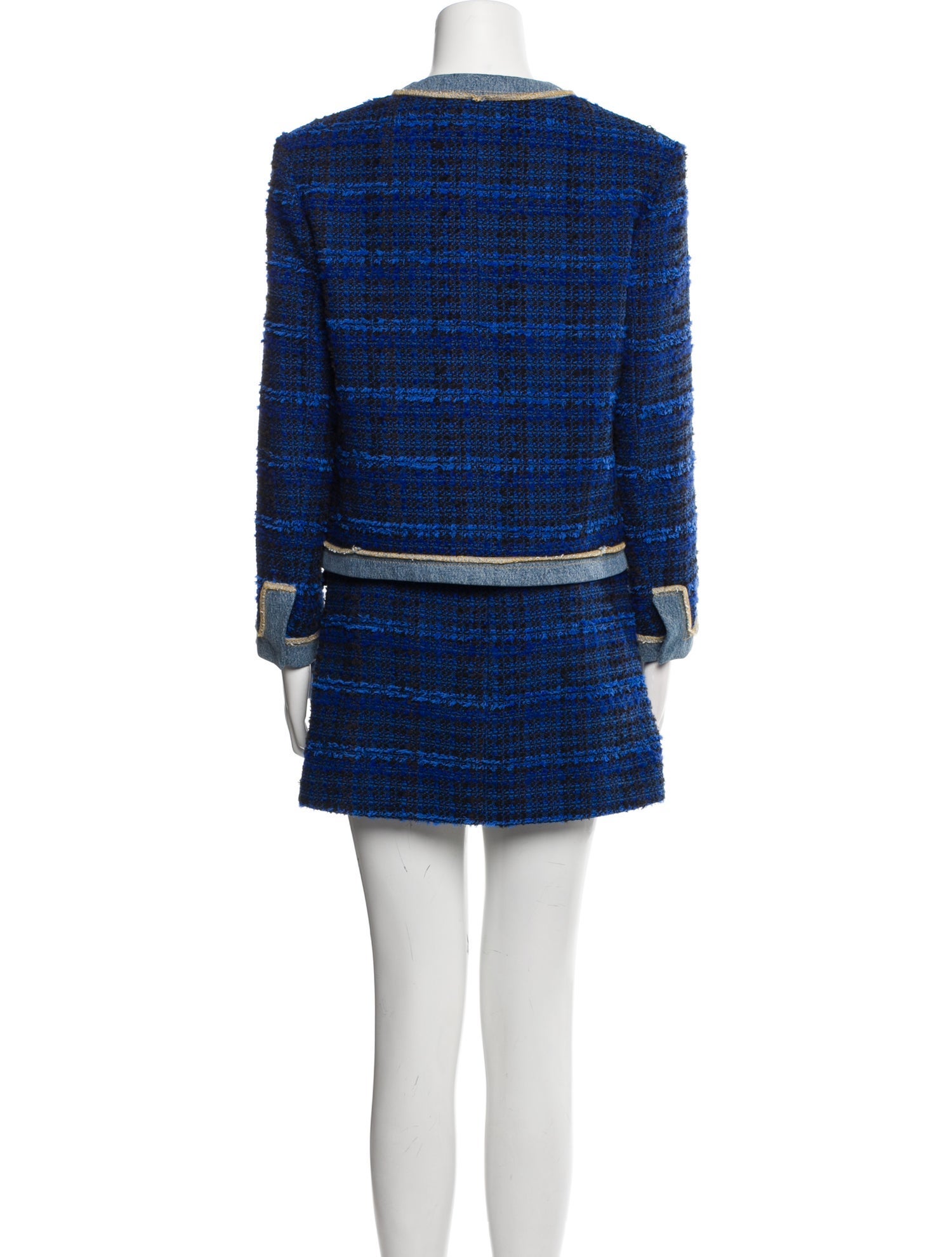 Sandro Tweed Pattern Skirt Suit